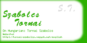 szabolcs tornai business card